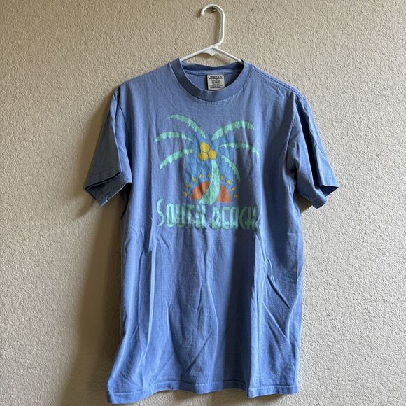 Vtg Onsite Miami beach T-Shirt SOBE south beach Miami Florida surf Palm‎ Tree M - Picture 7 of 14